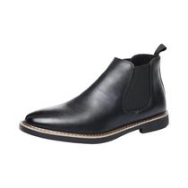 Botas Chelsea Retro Masculinas 39-47 Em Couro PU Confortáveis Botas De Tornozelo Pretas E Marrons
