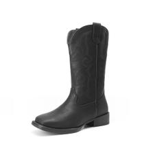 Botas Cowboy Femininas DREAM PAIRS com Bico Quadrado Bordado Botas Cowboy Femininas DREAM PAIRS com Bico Quadrado Bordado