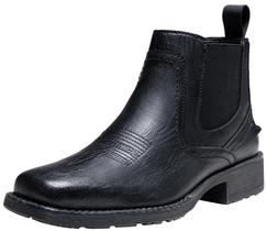 Botas Cowboy Masculinas Jousen Bico Quadrado Chelsea Slip-On