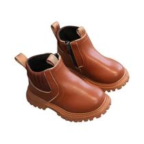 Botas Curtas De Couro Para Crianças, Antiderrapantes, Moda De Outono E Inverno Para Meninos E Botas Curtas De Couro Para Crianças, Antiderrapantes, Moda De Outono E Inverno Para Meninos E