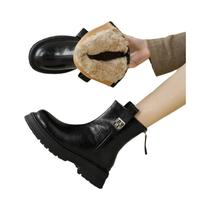 Botas Curtas De Inverno Para Mulheres Com Forro De Fleece Antiderrapante E Quente Para Climas Frios