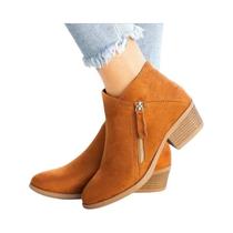 Botas Curtas Femininas Impermeáveis De Camurça Sintética Confortáveis Para Outono, Ideais Para Uso