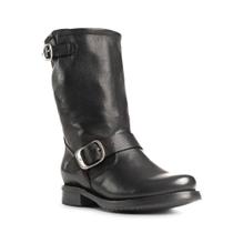 Botas curtas Frye Veronica preta de couro integral