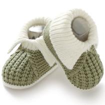 Botas de bebê Neiwech Newborn, tricotadas à mão, verdes 0-3M