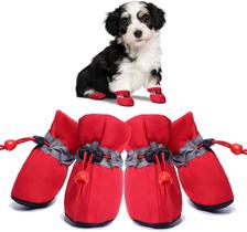 Botas de cachorro Anti-Slip Sapatos Pet Paw Protetor para Cães Médios Pequenos e Filhotes 4PCS - Dolebean