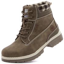 Botas de caminhada ANJOUFEMME Work impermeáveis para mulheres - cáqui