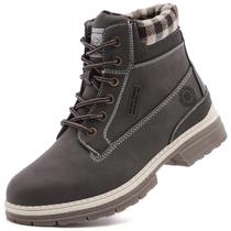 Botas de caminhada ANJOUFEMME Work impermeáveis para mulheres marrons 8US
