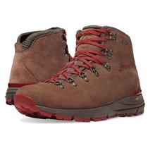 Botas de caminhada Danner Mountain 600 impermeáveis para homens marrom/vermelhas