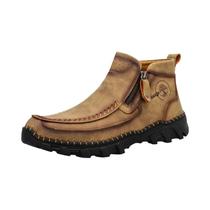 Botas De Caminhada Masculinas plus Size De Cano Alto Antiderrapantes Para Outono Inverno Com Zíper