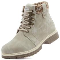 Botas de caminhada na neve de inverno ANJOUFEMME FNW18-GREY-6 para mulheres