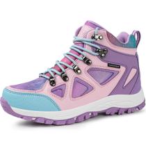 Botas de caminhada R CORD para meninas e crianças ao ar livre, roxas, tamanho 4
