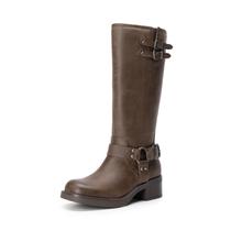 Botas de cano alto DREAM PAIRS femininas com bico quadrado e salto baixo