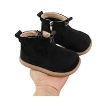 Botas De Cano Baixo Em Suede Para Meninos E Meninas, Calçados Casuais Antiderrapantes Para Outono E