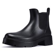 Botas de chuva Asgard Platform Ankle Waterproof Chelsea Black 36