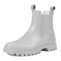 Botas de chuva DKSUKO, bota feminina de borracha impermeável, cinza