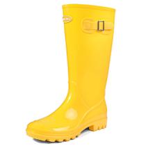 Botas de chuva femininas DKSUKO impermeáveis Wellington Bright Yellow Botas de chuva femininas DKSUKO impermeáveis Wellington Bright Yellow