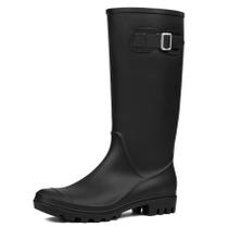 Botas de chuva femininas DKSUKO impermeáveis Wellington pretas tamanho 7