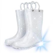 Botas de chuva Funspread Toddler Glitter Light Up Waterproof