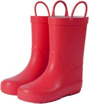 Botas de chuva Hbxooxts Kids de borracha impermeável para meninas/meninos 6T vermelhas Botas de chuva Hbxooxts Kids de borracha impermeável para meninas/meninos 6T vermelhas