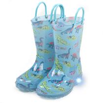 Botas de chuva Hbxooxts Toddler Light Up com alças impermeáveis Botas de chuva Hbxooxts Toddler Light Up com alças impermeáveis