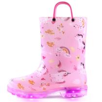 Botas de chuva K KomForMe Toddler Light Up impermeáveis unissex