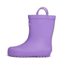 Botas de chuva KomForMe Kids impermeáveis de borracha roxa clara Botas de chuva KomForMe Kids impermeáveis de borracha roxa clara