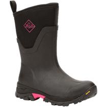 Botas de chuva Muck Boot Arctic Ice AGAT femininas pretas/rosa choque 5