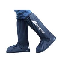 Botas De Chuva Para Motocicleta Impermeáveis E Reflexivas, Calçados De Ciclismo De Cano Alto,