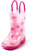 Botas de chuva Puddle Play em PVC impermeável para crianças pequenas