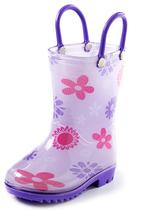 Botas de chuva Puddle Play Toddler para crianças e meninas, roxas, tamanho 4 Botas de chuva Puddle Play Toddler para crianças e meninas, roxas, tamanho 4