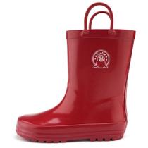 Botas de chuva Stelle Toddler de borracha natural impermeável vermelhas