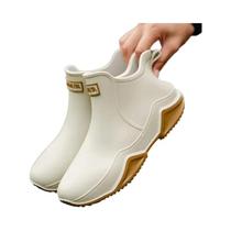 Botas De Chuva Unissex Impermeáveis De Cano Baixo Estilosas Para Pesca Ao Ar Livre Para Homens E