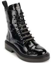 Botas de combate DKNY para mujer, negras con cordones, talla 6