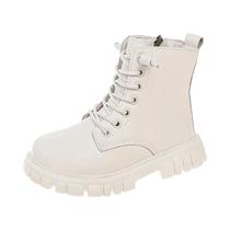 Botas De Couro Pretas Para Meninas, Cano Baixo, Primavera E Outono, Solado Grosso Antiderrapante, Botas De Couro Pretas Para Meninas, Cano Baixo, Primavera E Outono, Solado Grosso Antiderrapante,