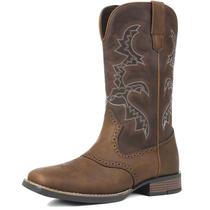 Botas de cowboy Astroel para homens com bico quadrado e trabalho bordado Botas de cowboy Astroel para homens com bico quadrado e trabalho bordado