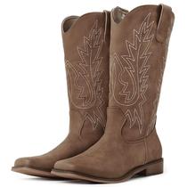 Botas de cowboy Fancy Queen Brown para mulheres com bico quadrado 8,5 EUA Botas de cowboy Fancy Queen Brown para mulheres com bico quadrado 8,5 EUA