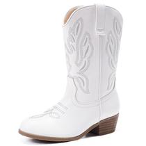 Botas de cowboy LAURMOSA branca tamanho 4 pontas Botas de cowboy LAURMOSA branca tamanho 4 pontas