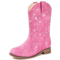 Botas de cowboy Parrosoo 8901 para meninas, tamanho 9, rosa Botas de cowboy Parrosoo 8901 para meninas, tamanho 9, rosa