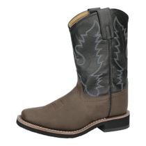 Botas de cowboy Smoky Mountain Boys Tyler com bico quadrado marrom/preto Botas de cowboy Smoky Mountain Boys Tyler com bico quadrado marrom/preto