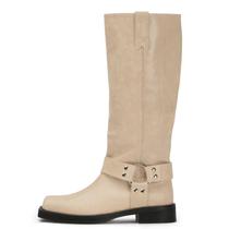 Botas de equitação até o joelho FIFSY, fivela, bico quadrado, bege, EUA, 7, mulheres Botas de equitação até o joelho FIFSY, fivela, bico quadrado, bege, EUA, 7, mulheres