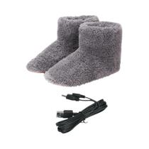 Botas De Inverno Aquecidas Com Aquecedor USB, Pantufas Elétricas Laváveis De Pelúcia Para Homens E