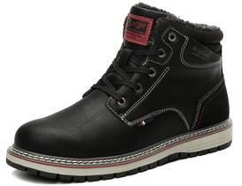 Botas de inverno ARRIGO BELLO masculinas, casuais, forradas com pele, pretas, 9,5 EUA Botas de inverno ARRIGO BELLO masculinas, casuais, forradas com pele, pretas, 9,5 EUA