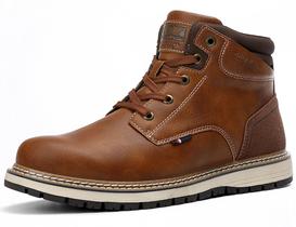 Botas de inverno ARRIGO BELLO, sapatos masculinos de couro casuais para neve Botas de inverno ARRIGO BELLO, sapatos masculinos de couro casuais para neve