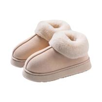 Botas De Inverno Femininas De Moda, Chinelos Confortáveis De Pelúcia Fofa Para Uso Interno
