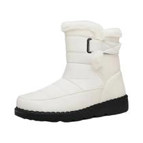 Botas De Inverno Femininas Forradas Quentes Altas Antiderrapantes Com Solado Grosso