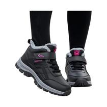 Botas De Inverno Femininas Impermeáveis De Couro Com Forro De Pelúcia, Botinhas De Designer Com Botas De Inverno Femininas Impermeáveis De Couro Com Forro De Pelúcia, Botinhas De Designer Com