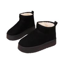 Botas De Inverno Femininas Quentes De Lã De Ovelha, Cano Baixo, Confortáveis E Modernas