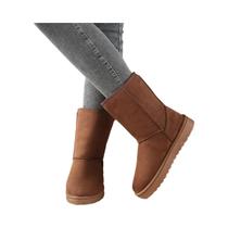 Botas De Inverno Impermeáveis De Cano Médio Para Mulheres, Quentes, Plataforma, Slip On, Botinhas Botas De Inverno Impermeáveis De Cano Médio Para Mulheres, Quentes, Plataforma, Slip On, Botinhas