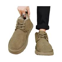 Botas De Inverno Masculinas Forradas Com Pelo, Quentes, De Cano Médio, Sapatos De Algodão, Moda Botas De Inverno Masculinas Forradas Com Pelo, Quentes, De Cano Médio, Sapatos De Algodão, Moda