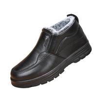 Botas De Inverno Masculinas Impermeáveis Antiderrapantes Para Neve, Quentes E Acolchoadas Em Couro E Botas De Inverno Masculinas Impermeáveis Antiderrapantes Para Neve, Quentes E Acolchoadas Em Couro E